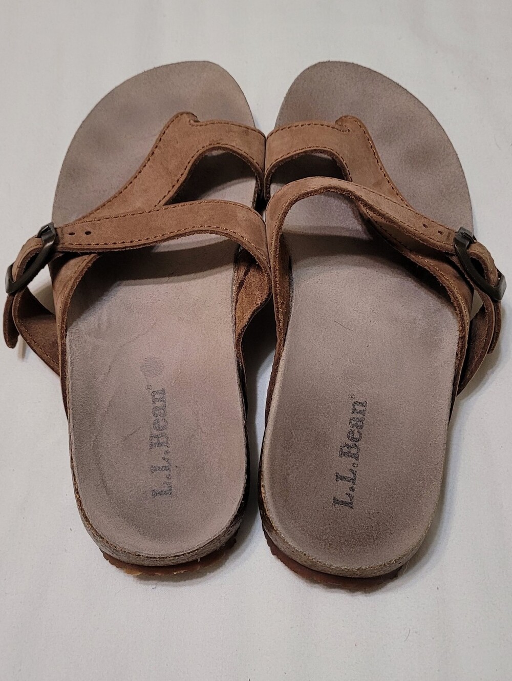 L. L. Bean Strappy Casual Sandals - Sz 8 / 39, Tan, GUC - Picture 5 of 8